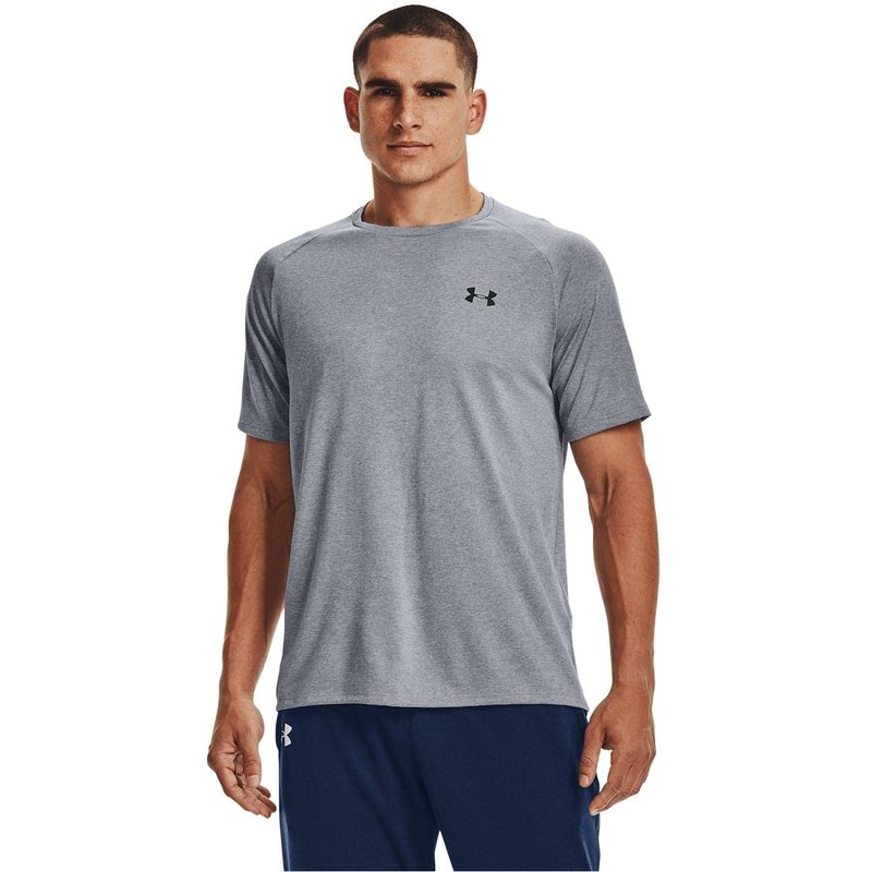 Under Armour Men's Tech 2.0 Short-Sleeve T-Shirt, Steel Light Heather (036)/Black, X-Small