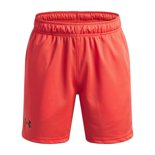 Under Armour Boys' Tech Mesh Shorts, (690) Venom Red / / Black, Youth Small