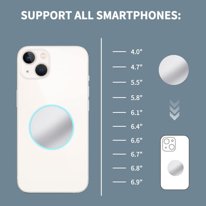 (10 Pieces Replacement Mount Metal Plates for Magnetic Car Phone Mount Holder with Extra Strength Hold, Universal Metal Plate for All Magnetic Car Mounts Black & Silver