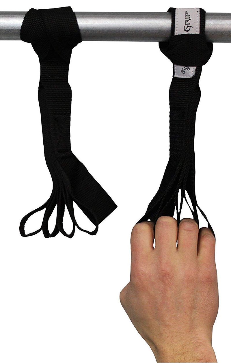 Core Prodigy Talon Pull Up Grip Strength Straps - Nylon Finger and Thumb Loops for Grip Training, Rock Climbing, Hand and Arm Strengthener (Black)