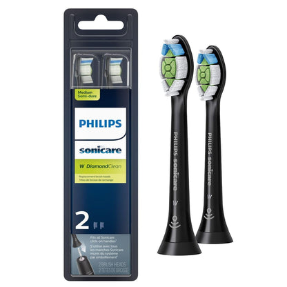 Philips Sonicare W DiamondClean - Genuine Replacement Electric Toothbrush Heads, White, 4 Pack One Year Supply, HX6064/65