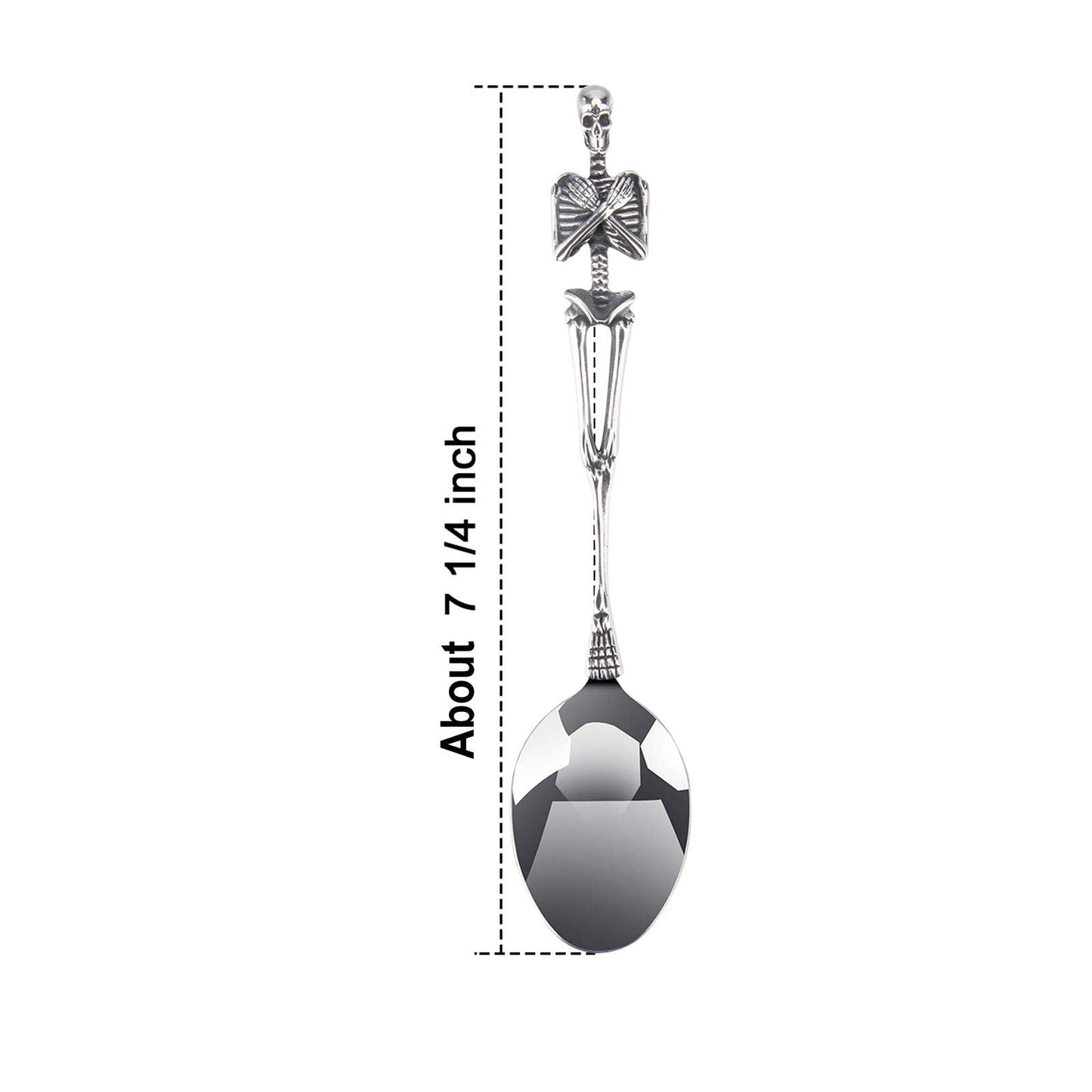 ONEKOO Dinner Spoon, Premium Stainless Steel Dinner Spoons, Handmade, Dishwasher Safe (Silver), Use for Home, Kitchen or Restaurant, or Halloween Decorations