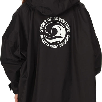 Regatta Kids Junior Waterproof Changing Robe, Borg Lined Changing Robe with Hood - Perfect for Outdoor Water Activities