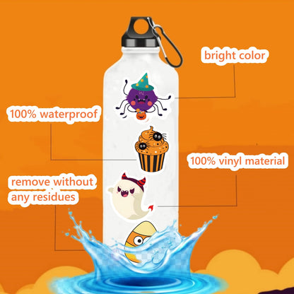 200PCS Halloween Stickers for Kids Teens Adults, Vinyl Waterproof Decorating Stickers for Halloween Water Bottle Games Treats Crafts Party Favors Supplies Gifts (No Duplicates)