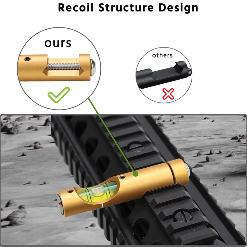 Thwackor Scope Level Picatinny Level Scope Leveling Kit Professional Design High Precision Gold