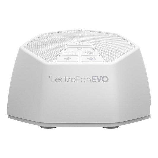 Adaptive Sound Technologies LectroFan EVO White Noise Machine - Compact Sleep Sound Machine for Bedroom, Travel, Study & More - 22 Non-Looping Fan, White & Ocean Noise Variations - White