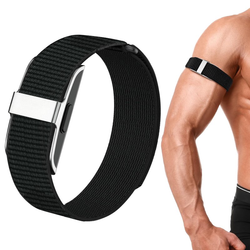 Oanux Nylon Loop Ankle/Arm/Wrist Band Compatible with Hume Band Replacement, Hook and Loop Breathable Soft Bicep Strap for Hume Band
