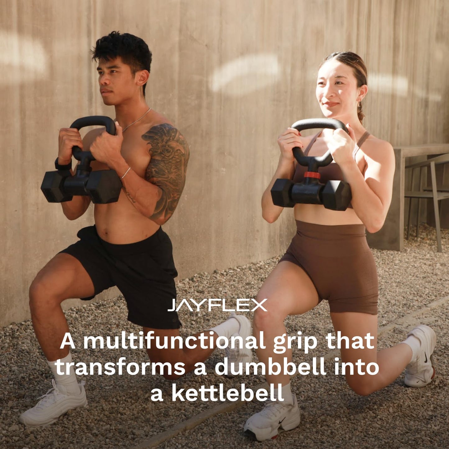 Jayflex Hyperbell Rotating Kettlebell Grip for Dumbbells - Adjustable Weight Dumbbell Grips for Work from Home Fitness - 100 lb Capacity Converter for Kettlebells and Home Workouts