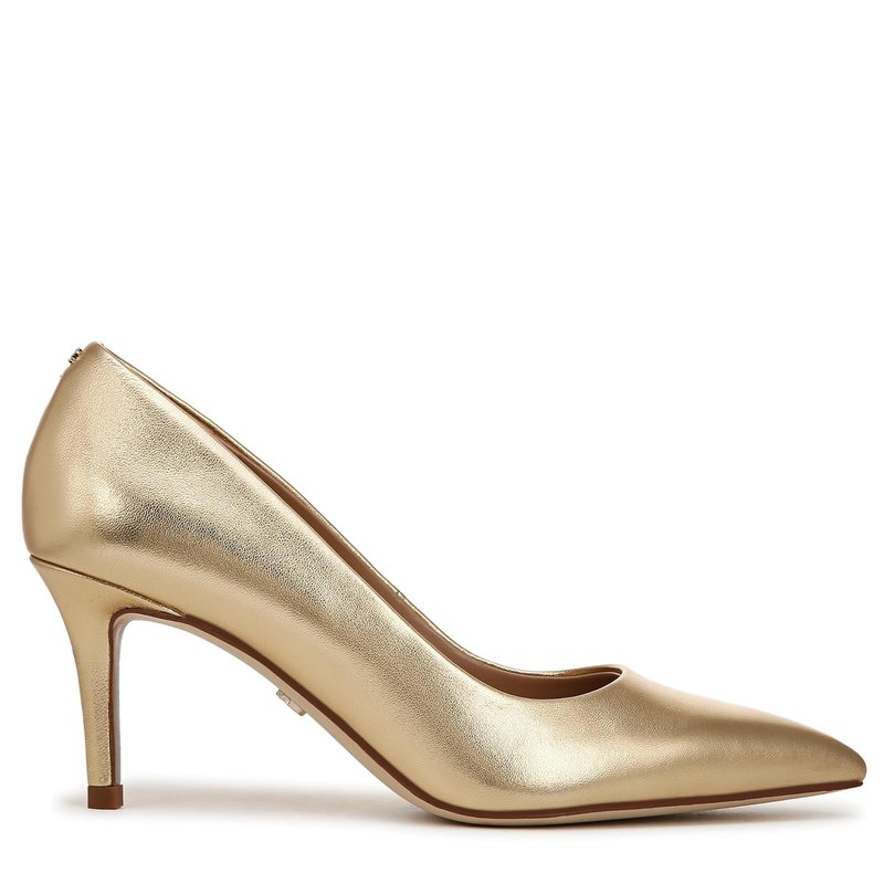 Sam Edelman Women's Vienna Pump Amber Gold Leather 13 Medium