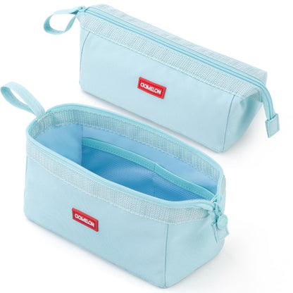 CICIMELON Pencil Case Large Capacity Pencil Pouch Pen Bag for School Teen Girl Boy Men Women (Blue)