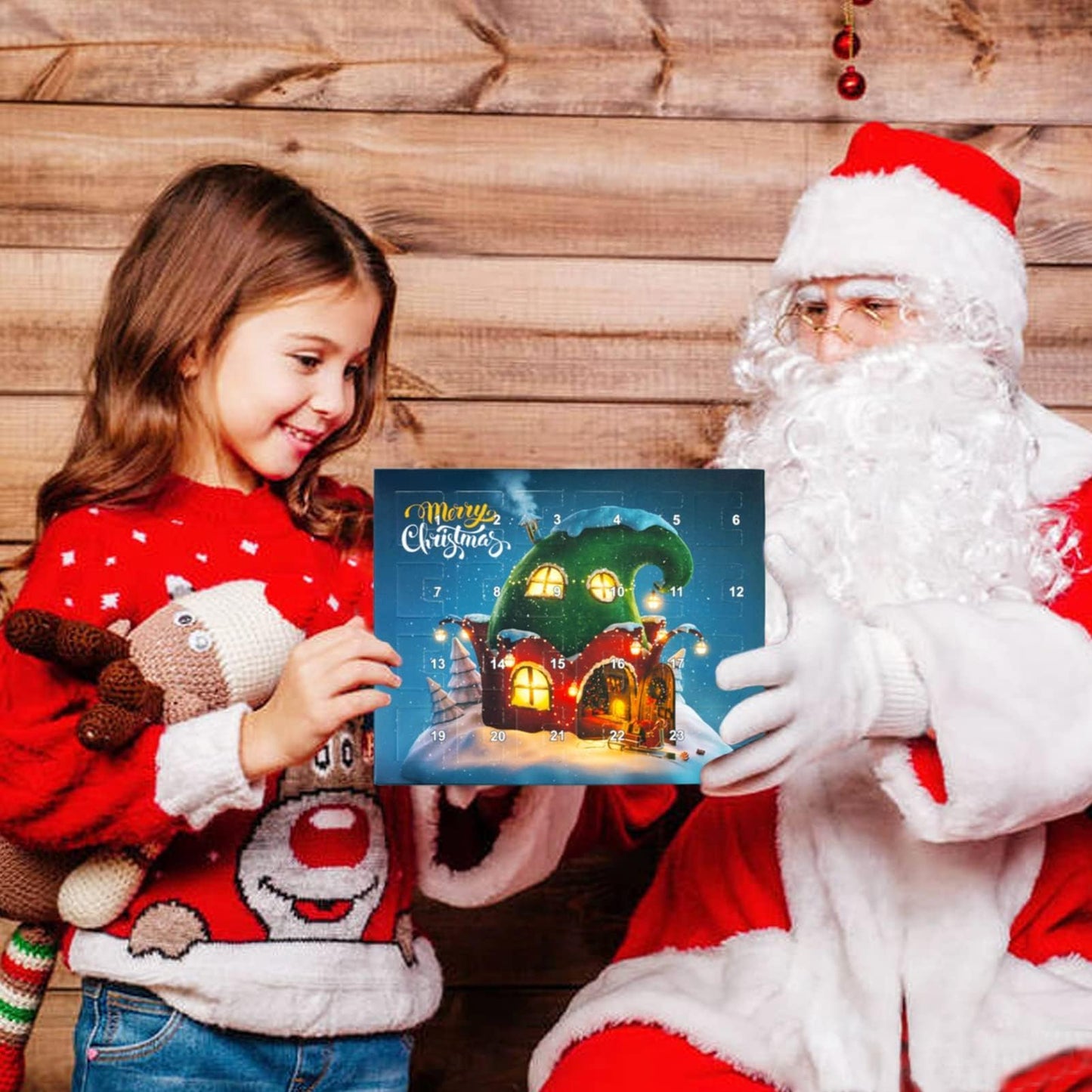 Christmas Advent Calendar Bracelets 2025 for Girls 24 Days Xmas Countdown Calendar DIY Jewelry Making Kit Gift 22 Charm Beads 2 Bracelets for Kids Teens Women