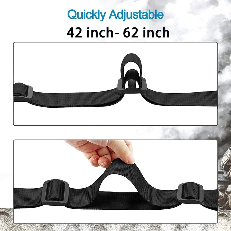 Bengor Two Point Rifle Sling - Adjustable Extra Long with 1.25" QD Swivel Mounts | M-Rail Attachments