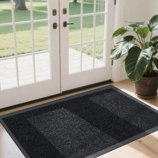 Front Door Mat Indoor Outdoor Entrance, 4ft x 6ft Non Slip Custom Size Outdoor Mat, Commercial Easy Clean Door Mat, Low-Profile Doormat Welcome Floor doormats, Resist Dirt for Front Door Patio Decor