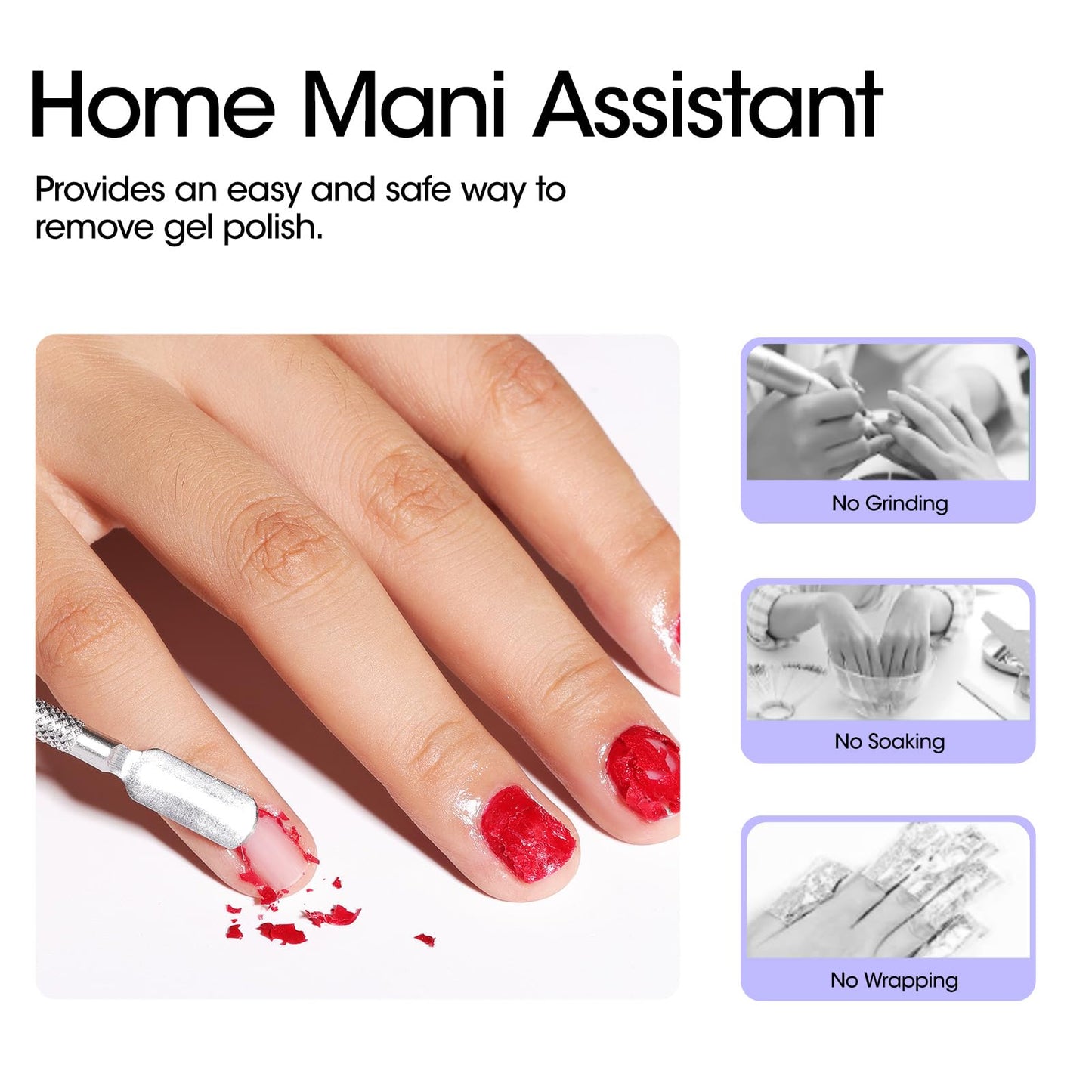 Gellen Gel Nail Polish Remover Kit, Gel Polish Remover for Nails with Liquid Latex Tape Cuticle Oil and Manicure Tools, Quick & Easy Gel Remover in 3-5 Minutes, No Soaking Or Wrapping