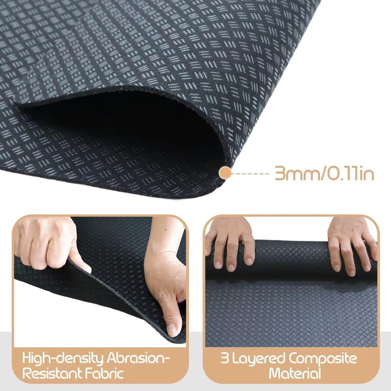 Double-Sided Non-Slip Workout Mat - Anti-Slip Exercise Mat for Mini Elliptical | Perfect for Desk Use