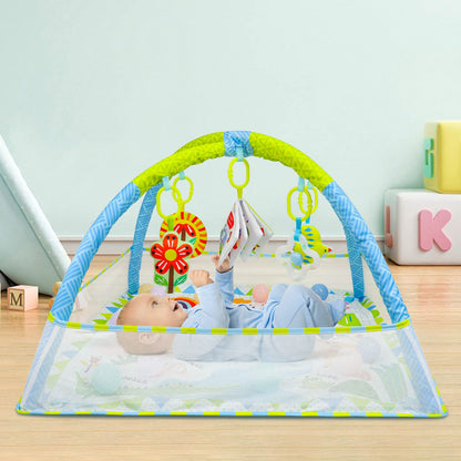 Dr.Rapeti Baby Play Mat, Activity Baby Play Gym with Arch, Playmats & Floor Gyms, Detachable Mirror, Soft Book and Balls Toys, Thick Non Toxic Playmats
