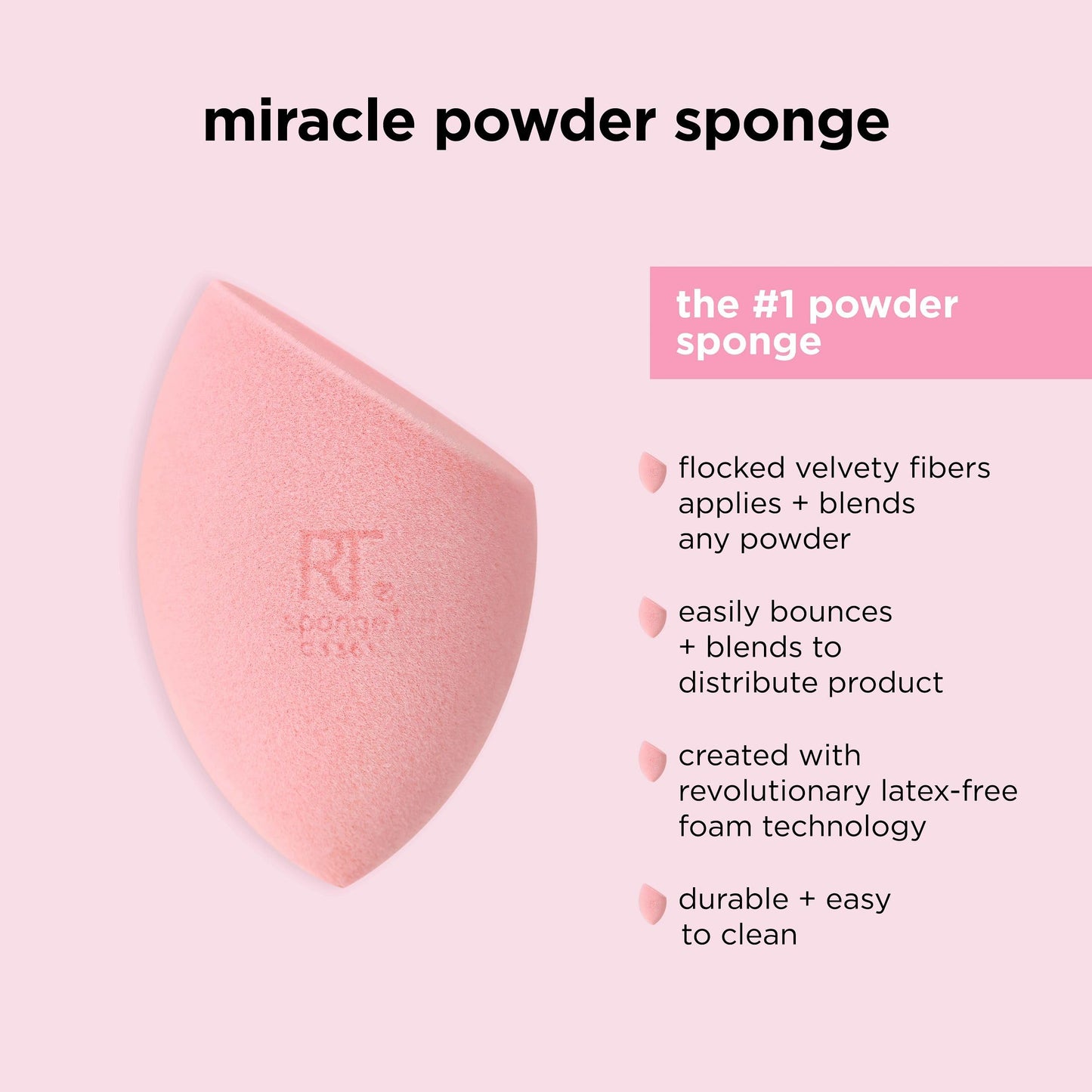 Real Techniques Iconic Blend + Set Makeup Sponge Duo, Makeup Blending Sponges, For Liquid, Cream, & Powder, Cloud Skin, Powder Sponge & Foundation Sponge, Latex-Free, Vegan & Cruelty Free, 2 Count