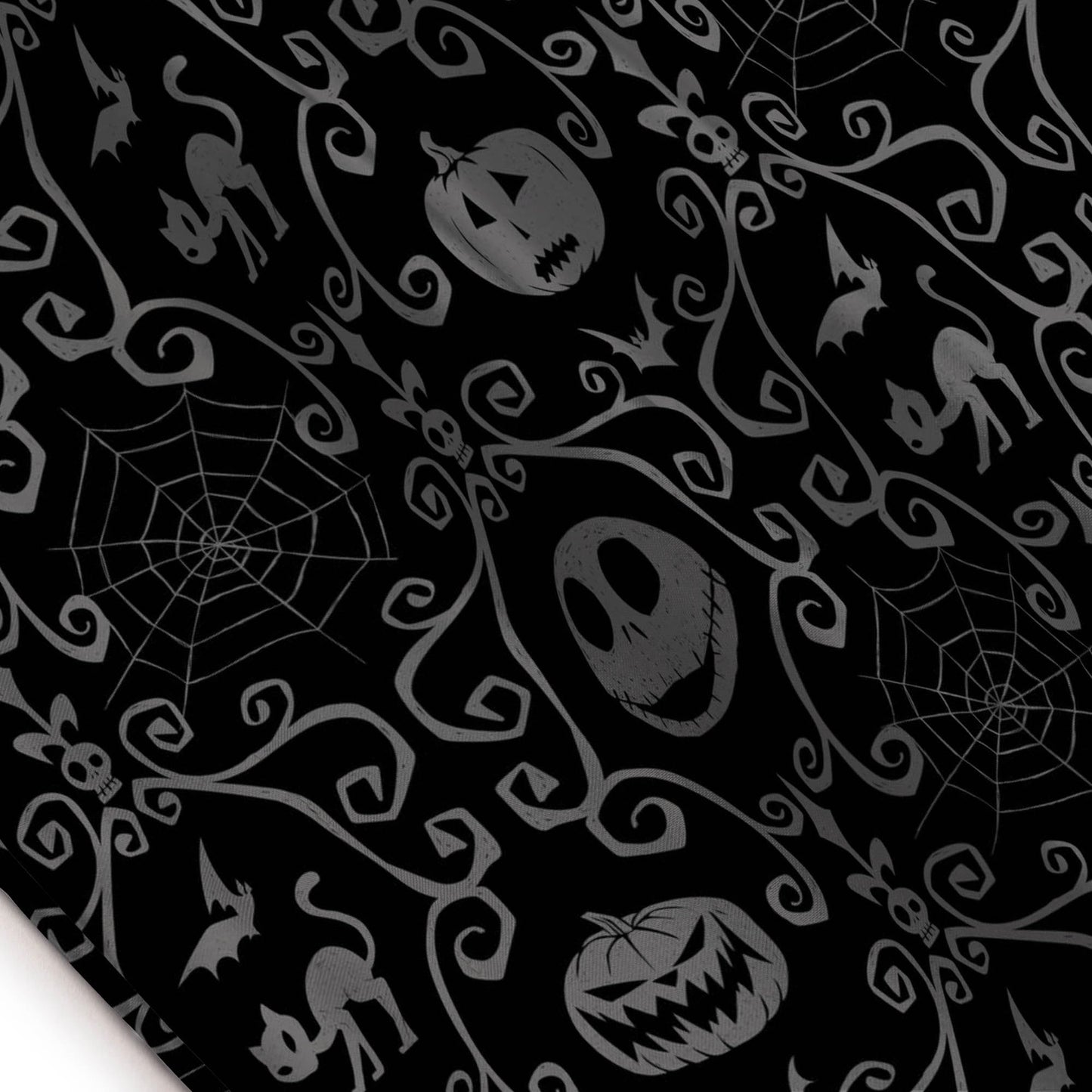 Jay Franco Satin Pillowcase - Standard Size 20x30 Inch Silky Soft Premium Pillow Cover, Black - Nightmare Before Christmas