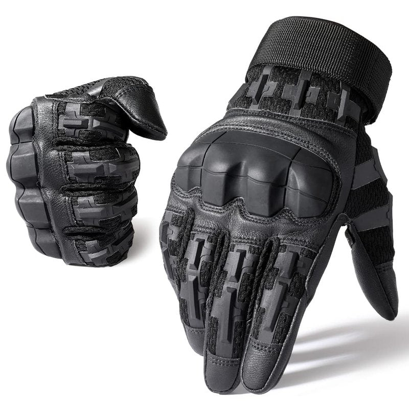WTACTFUL Touch Screen Motorcycle Tactical Gloves for Men Airsoft Paintball Gear MTB Bike Cycling Cross-Country Motorbike ATV Hunting Hiking Riding Driving Work Outdoor Full Finger Gloves XL Black