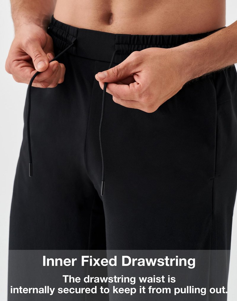 K-Swiss Men's Athletic Running Shorts - Lightweight Breathable Workout Shorts Sports Gym Basketball 7", Black/Black XL