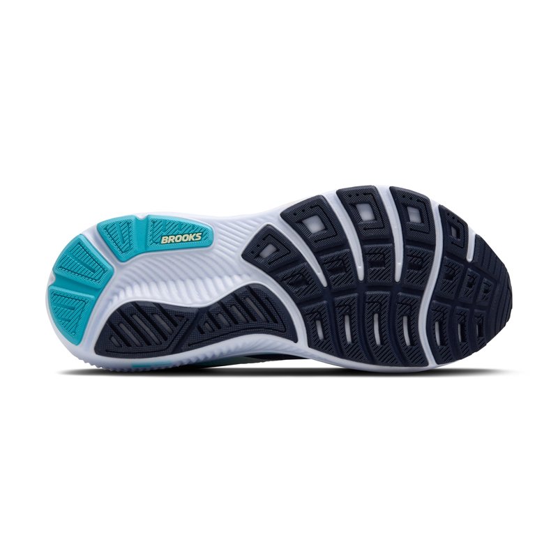 Brooks Women’s Ghost 17 Neutral Running Shoe - Navy/Green/Turquoise - 7 Wide