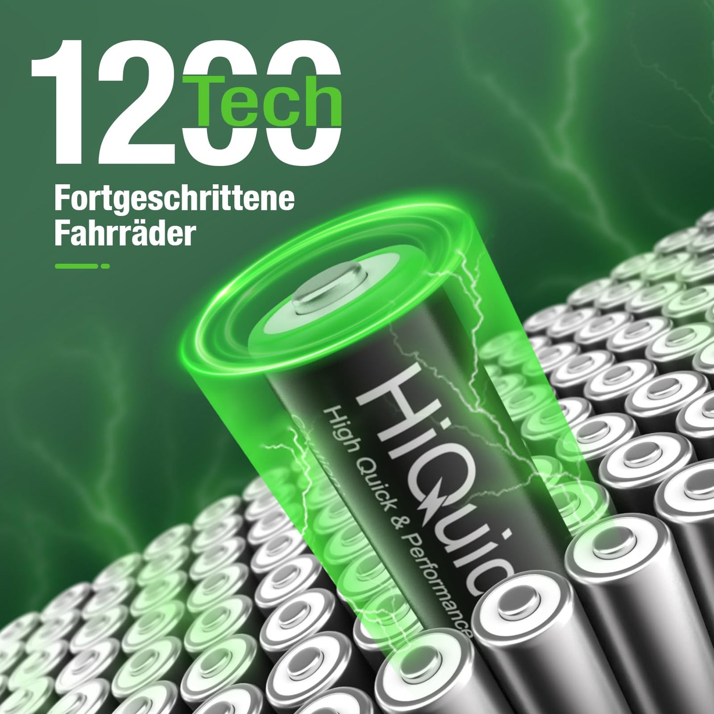 HiQuick 16 x AA AAA Rechargeable Batteries Set 8 x 2800mAh AA Batteries & 8 X 1000mAh AAA Batteries High Capacity Rechargeable Batteries