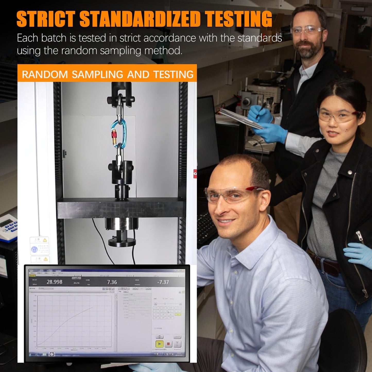 CAMNAL Heavy Duty Carabiner UIAA Certified Locking Carabiner 25KN (About 5620 lbs) Screw Lock Carabiner D Shape Carabiner Clip for Rock Climbing, Mountaineer, Aerial Work