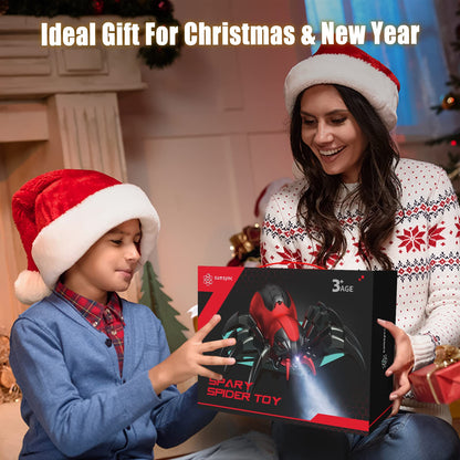 sumsync Remote Control Spider Kids Toys - Realistic RC Spider, Music Effect, LED Light, Toys for 3 4 5 6 7 8 9 10 11 12+ Year Old Boys/Girls, Gifts for Halloween Christmas Easter Birthday, Red