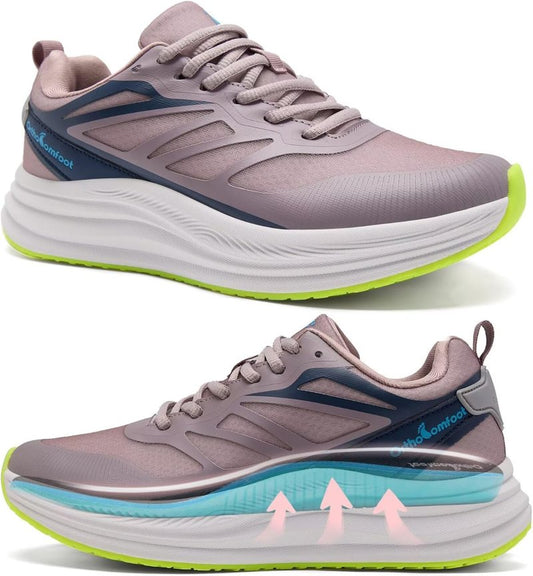 Women's Orthopedic Running Shoes - Comfortable Arch Support for Plantar Fasciitis | Casual Athletic Sneakers for Flat Feet & Heel Pain Relief