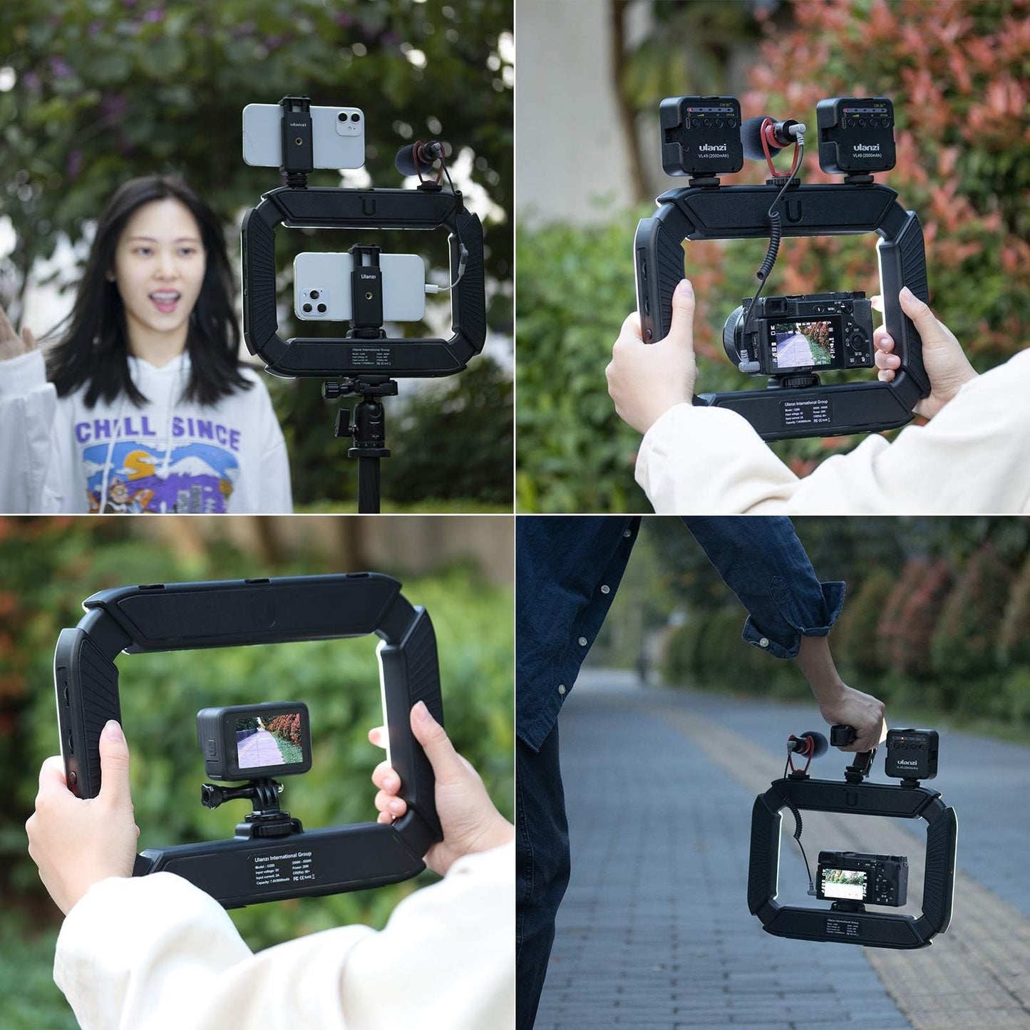 Portable Handheld LED Selfie Ring Light - ULANZI Phone Video Ring Light with Phone Holder, 2500K-8500K Selfie Light with 8000mAh Build-in Battery For Filmmaking, Live Stream, TikTok, YouTube Recording