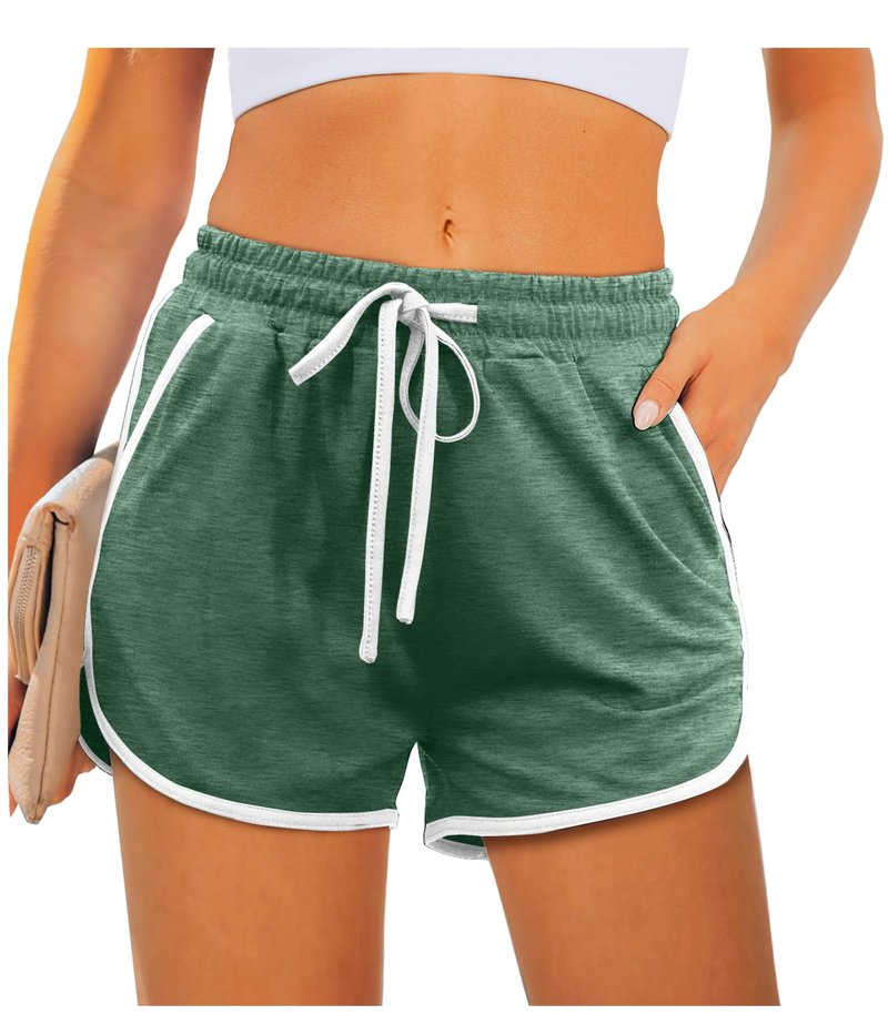 Aloodor Biker Shorts Women Summer Outfits Beach Vacation Clothes Travel Outfits with Pockets