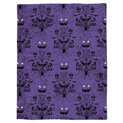 T&H XHome Flannel Fleece Bedding Blanket - 50"x60" Haunted Halloween Mansion - Grim Grinning Ghosts Anime Camp Throw Blanket for Baby Kids Boy Girls Men Women