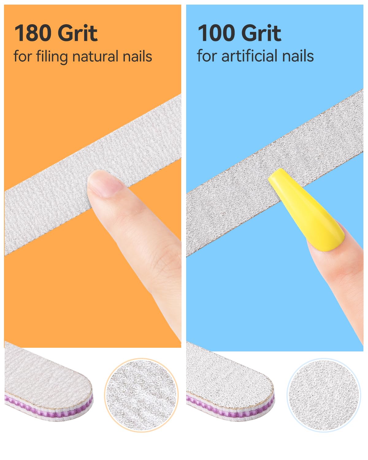 MORGLES Nail File and Buffer Blocks with Nail Care Kit, 13 Pcs Manicure Kit for Women with Milk and Honey Cuticle Oil and Cuticle Trimmer Set