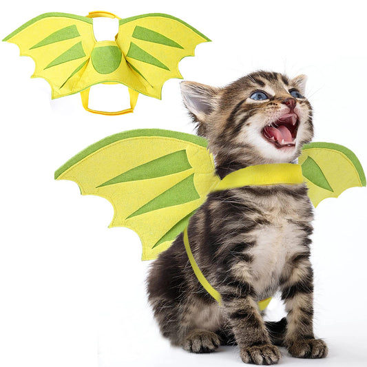 Dragon Wings for Dogs Cats, Dog Halloween Costumes- Funny Pet Dog Costume Wings for Party, Dinosaur Theme Wings Christmas Cosplay Cat Small Medium Puppy Photo Props Dress up Accessories