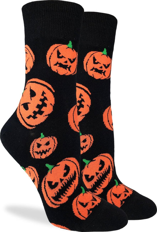 Good Luck Sock Women's Halloween Pumpkins Socks, Adult, Shoe Size 5-9