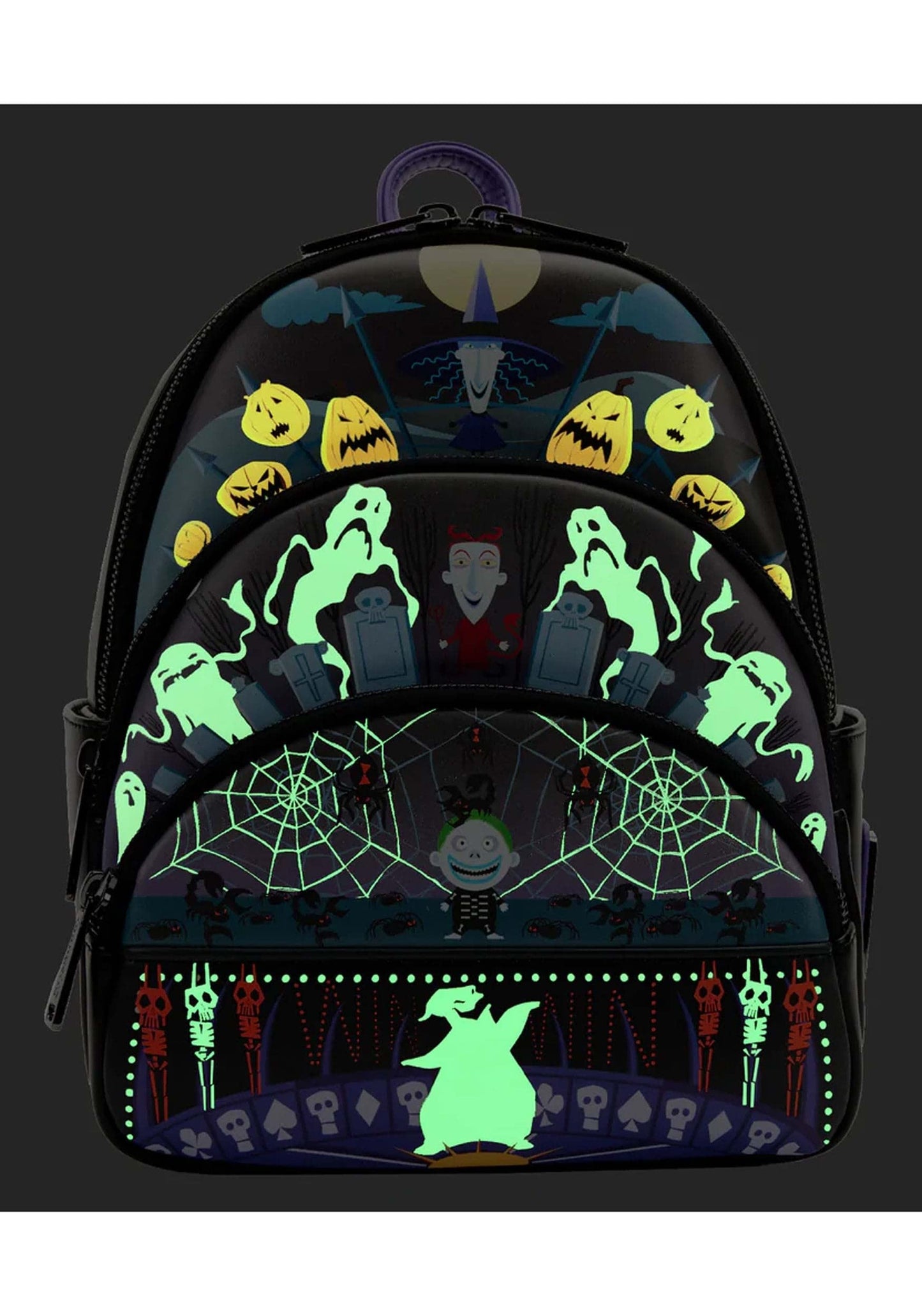 Loungefly The Nightmare Before Christmas Glow Triple Pocket Mini Backpack