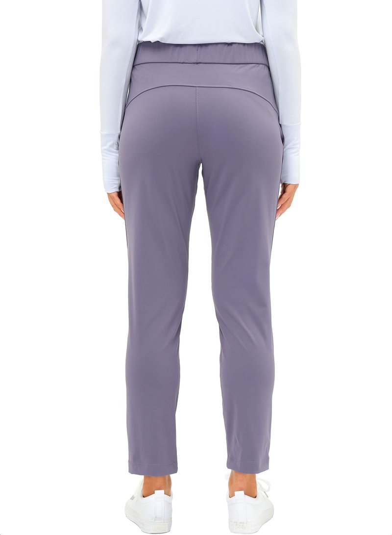 Women's Pants with Deep Pockets 7/8 Stretch Sweatpants for Women Athletic, Golf, Lounge, Work (Purple, Medium)
