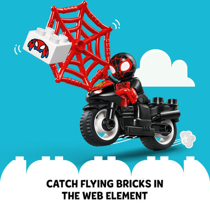 LEGO DUPLO Marvel Spin’s Motorcycle Adventure Fantasy Playset, Based on Spidey and His Amazing Friends TV Show, Build-and-Rebuild, Toddler Toys, Preschool Motorcycle Toy for Kids' Ages 2 and Up, 10424