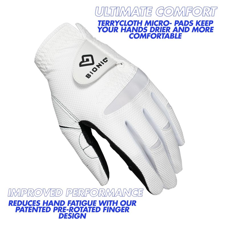 Bionic Men's RelaxGrip 2.0 Golf Glove, 2.0 DX, Left Hand, Medium