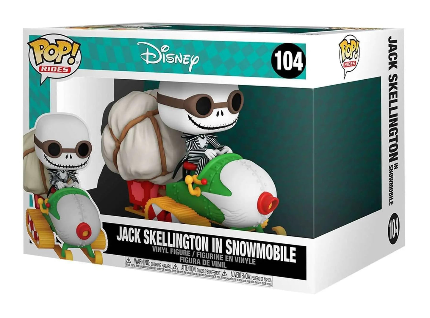 Funko Pop! Disney Ride: the Nightmare Before Christmas-Jack Skellington With Goggles & Snowmobile - Disney: the Nightmare Before Christmas - Collectable Vinyl Figure - Gift Idea - Movies Fans