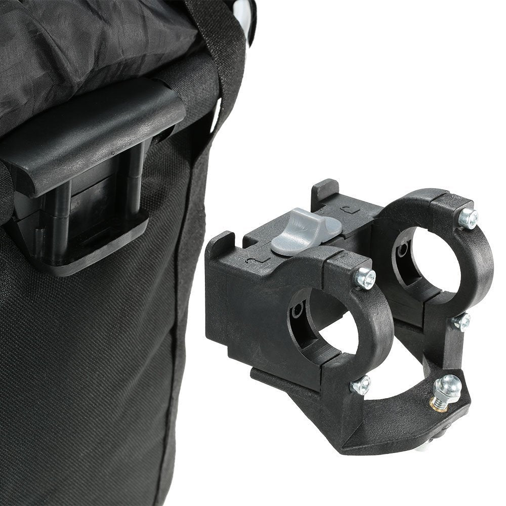 Redlution Bicycle Bike Detachable Cycle Front Canvas Basket Carrier Bag Pet Carrier Aluminum Alloy Frame Pet Carrier (black)