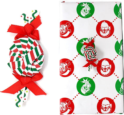 Joiedomi 18Pcs Christmas Ribbons, 90 Yard Grosgrain Satin Fabric Ribbons for Christmas Box Wrapping, Hair Bow Clips, Gift Bows, Craft, Sewing, Wedding (18PCS One-Size)
