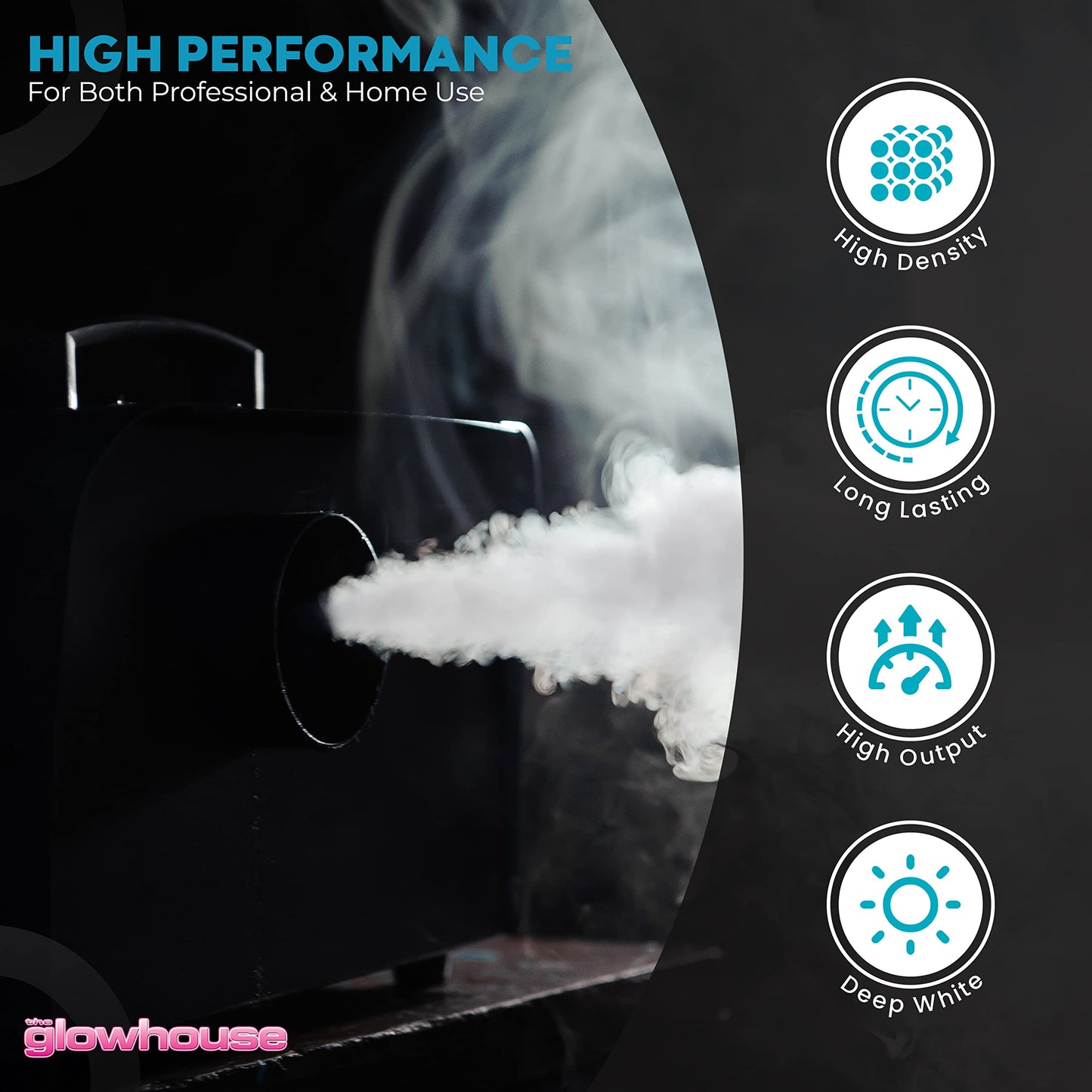 The Glowhouse Fog Machine Liquid, Super High Density Fog Juice for Fog Machine, Universal 59fl.oz Smoke Juice, Haze and Mist Effect, Fog Fluid for Party Atmosphere