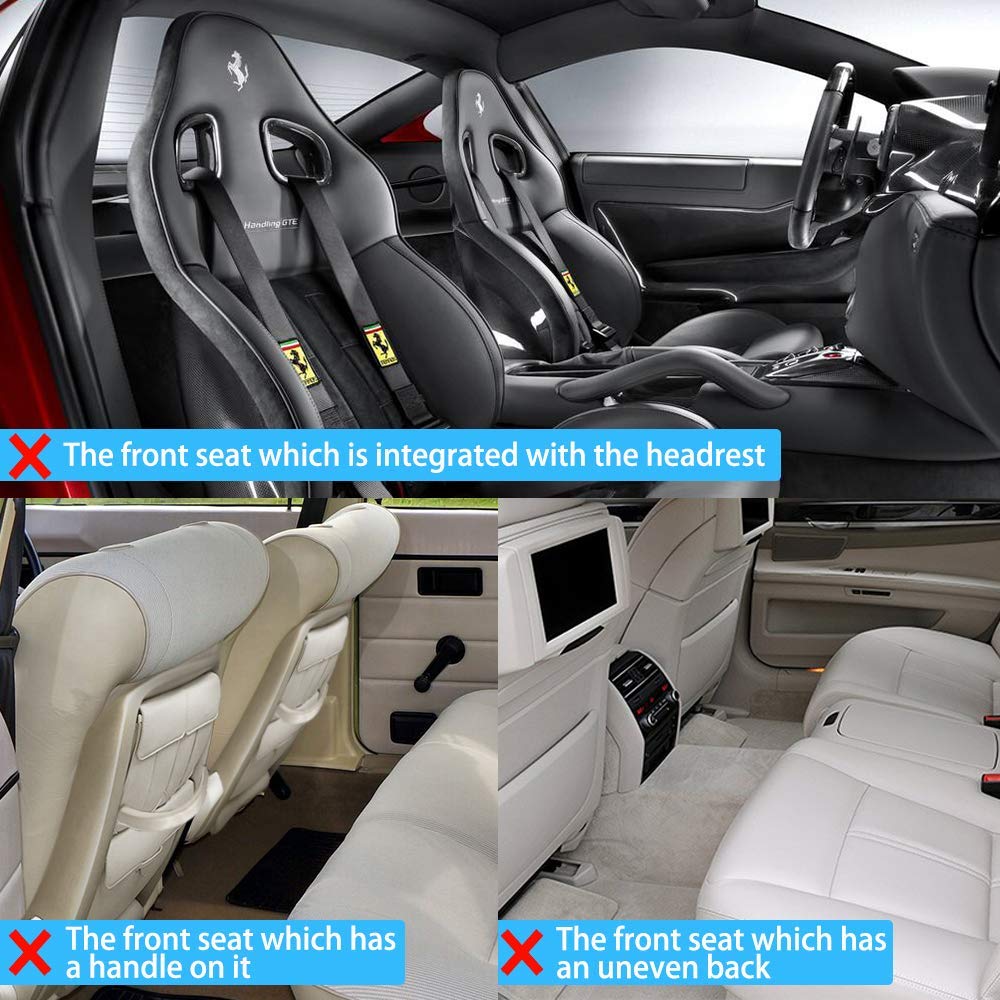 Heyham Back Seat Car Organiser, Waterproof Auto Seat Back Protectors Kick Mat for Kids with 10.5" iPad Tablet Touch Screen Holder and Multi Pockets Travel Storage(2 Pack)