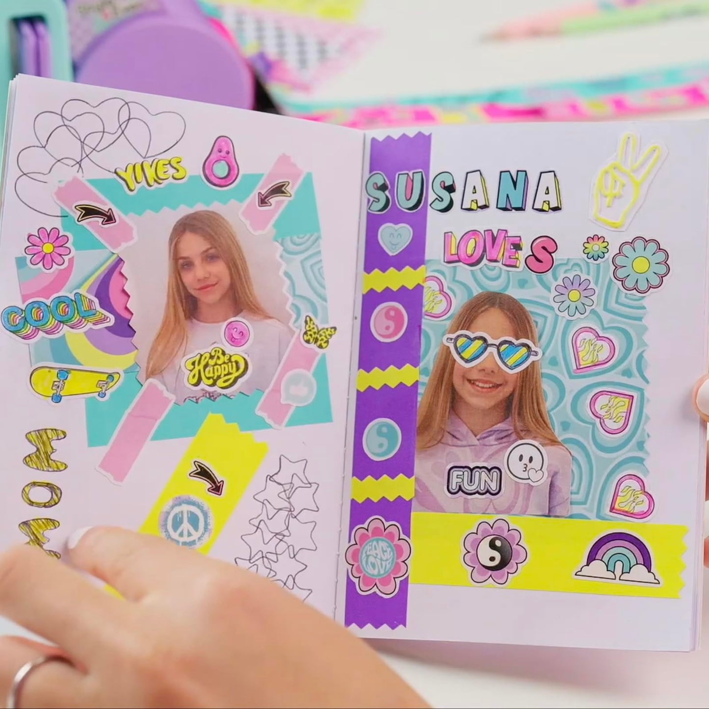 Scrapbooking 3 in 1 Station - Customise Your Notebook - 150+ DIY Accessories Included, Hours of Creativity, Embossing, Tapes and and Sticker Factory
