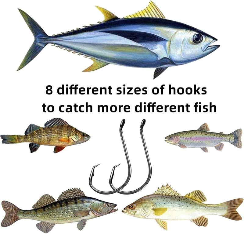 Fishing Circle Hooks - 2X Strong Octopus & Catfish Hooks Set | 170PCS/220PCS for Saltwater & Freshwater