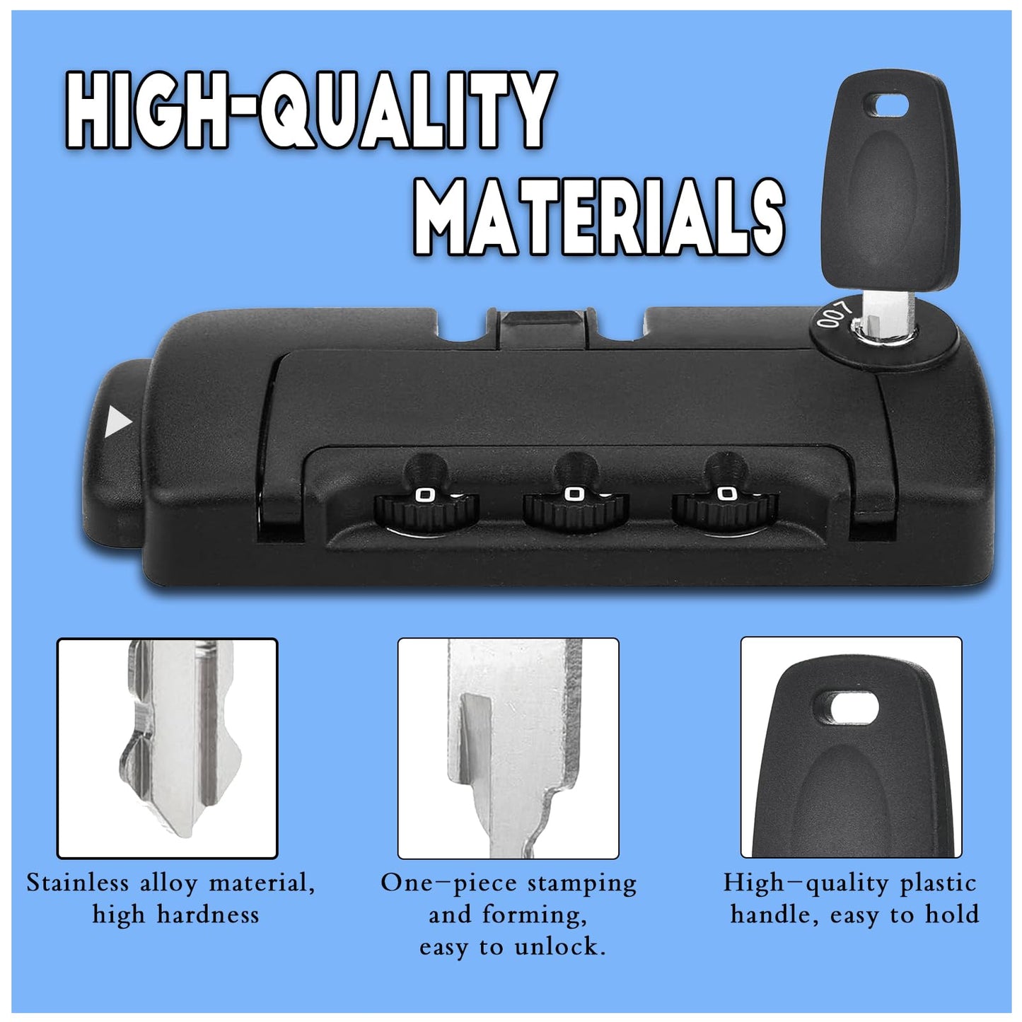 2 Keys Compatible with 007 002 Master Luggage,Luggage Suitcase Password Locks Key