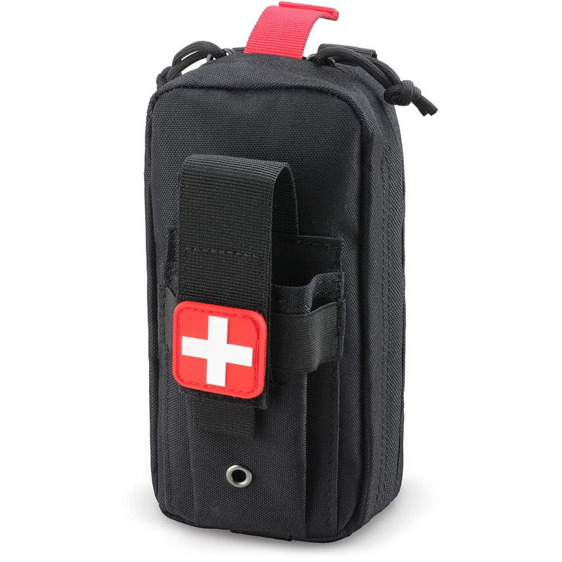 LIVANS Tactical MOLLE IFAK Medical Pouch, Rip-Away EMT First Aid Pouch Trauma Kit Everyday Carry Survival Bag Include Cross Patch((Pouch Only, First Aid Kits NOT Included)