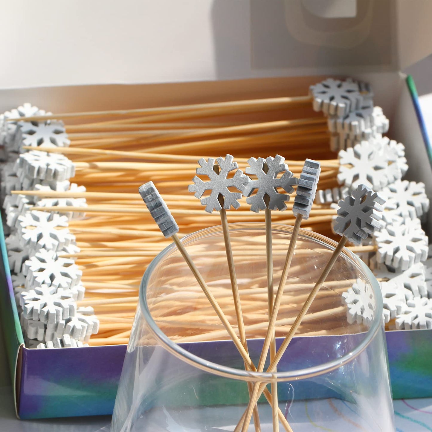 100pcs Red Heart Cocktail Picks 4.7" Long Fruit Sticks Food Toothpicks Sandwich Appetizer Charcuterie Skewers, Handmade of Bamboo Wood, for Birthday, Wedding, Valentines Day Decoration Party Supplies