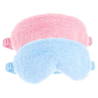 2 Pack Plush Sleeping Eye Mask Soft Plush Eye Mask Fuffy Eye Cover Comfortable Sleep Mask Blindfold Rainbow Faux Fur Eye Shade for Women, Men and Kids Travel Nap Sleeping 565488_2_3pL1H9vJ3